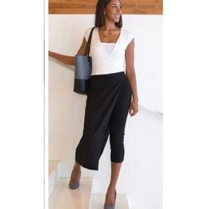 BETABRAND The Sassiest Pant Skirt Black Capris | Size L | Like New